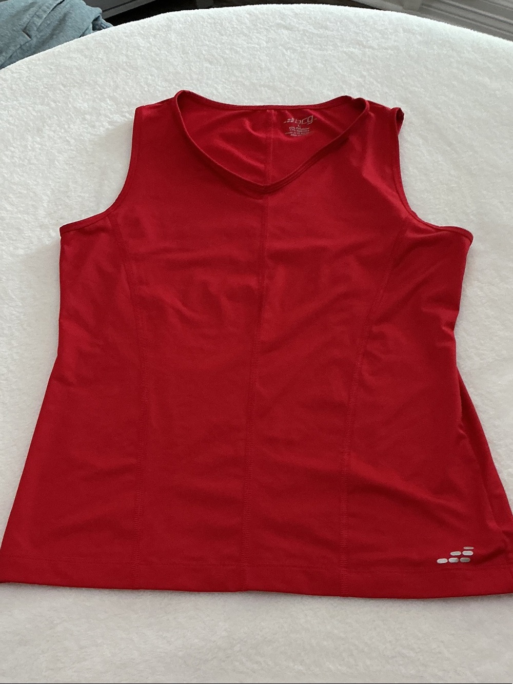 bcg Red V-Neck Athletic Tank Top